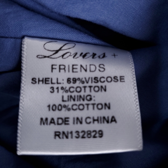 New Lovers + Friends  Viscose Chambray Blue Belted Wrap Dress Size M - Picture 13 of 13